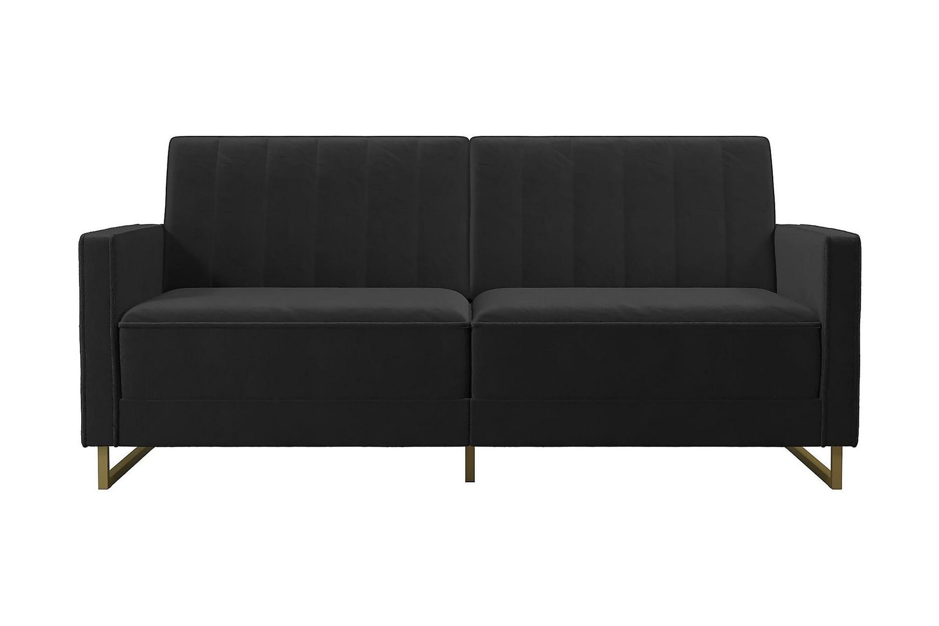Skylar 2-seters Sovesofa Justerbar Fløyel/Svart/Messing - Novogratz - Møbler - Sofaer - Sovesofaer