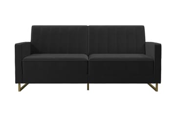Skylar 2-seters Sovesofa Justerbar Fløyel/Svart/Messing - Novogratz - Møbler - Sofaer - Sovesofaer