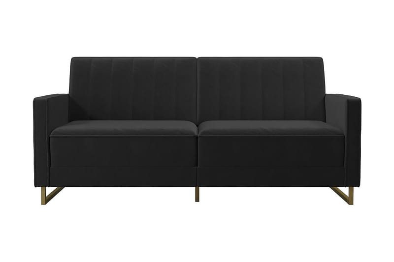 Skylar 2-seters Sovesofa Justerbar Fløyel/Svart/Messing - Novogratz - Sovesofaer - 2 seters sovesofa - Fløyel sofaer