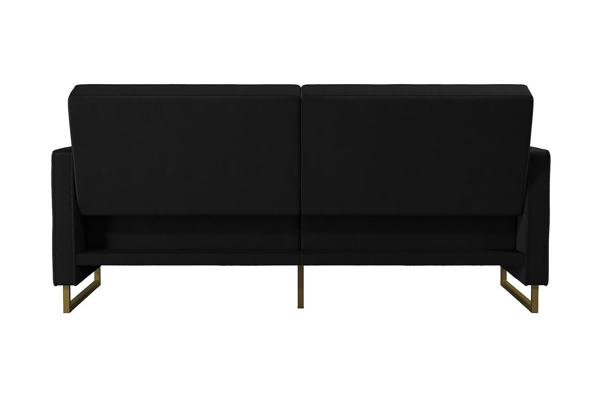 Skylar 2-seters Sovesofa Justerbar Fløyel/Svart/Messing - Novogratz - Møbler - Sofaer - Sovesofaer