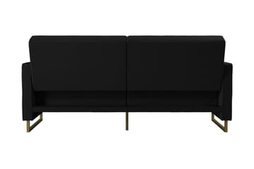 Skylar 2-seters Sovesofa Justerbar Fløyel/Svart/Messing - Novogratz - Møbler - Sofaer - Sovesofaer