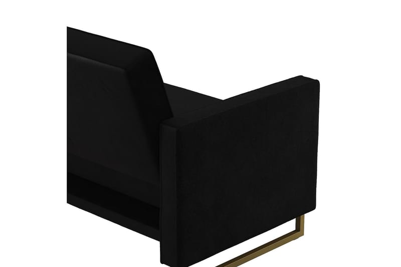 Skylar 2-seters Sovesofa Justerbar Fløyel/Svart/Messing - Novogratz - Møbler - Sofaer - Sovesofaer