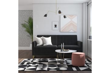 Skylar 2-seters Sovesofa Justerbar Fløyel/Svart/Messing - Novogratz - Møbler - Sofaer - Sovesofaer