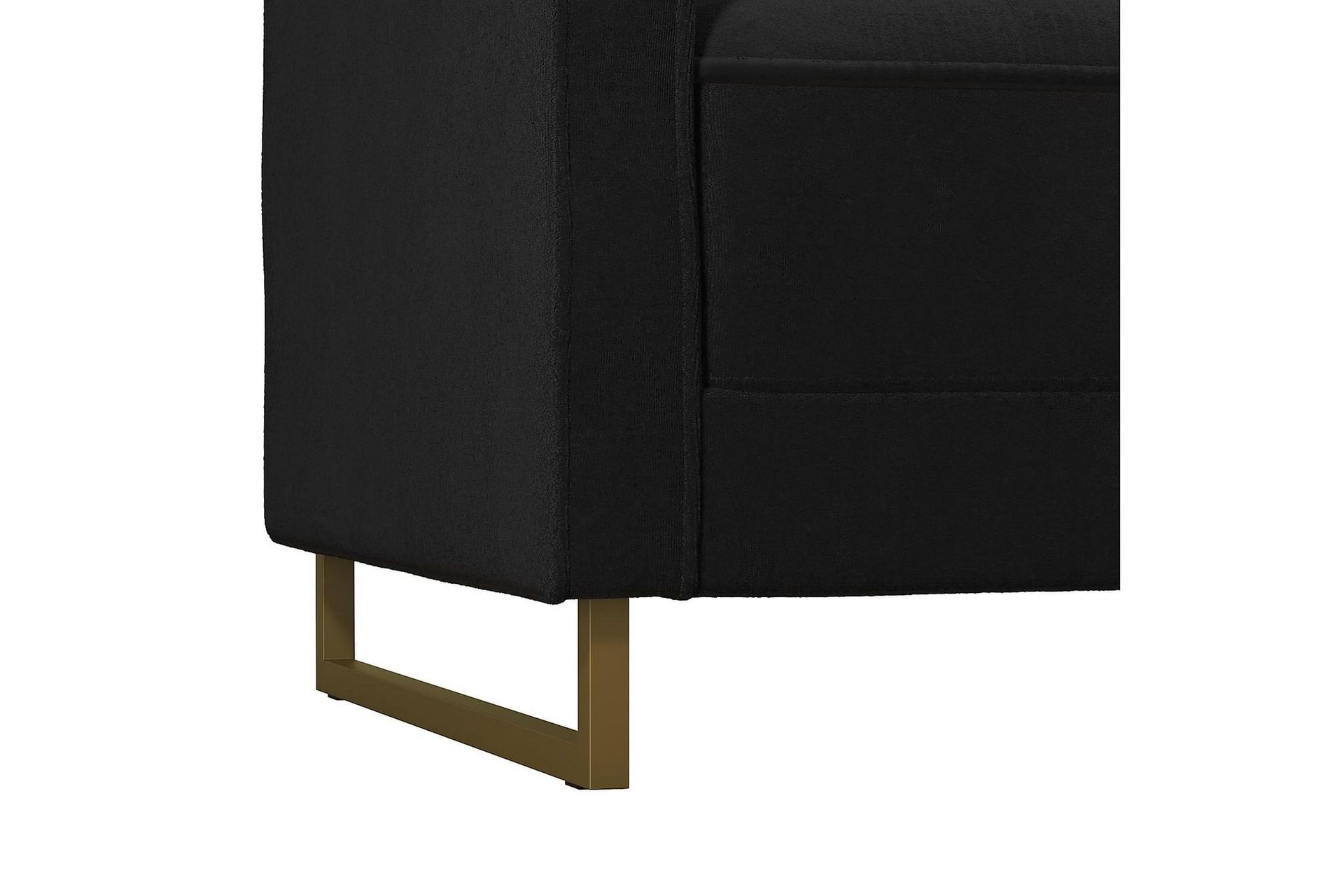 Skylar 2-seters Sovesofa Justerbar Fløyel/Svart/Messing - Novogratz - Møbler - Sofaer - Sovesofaer