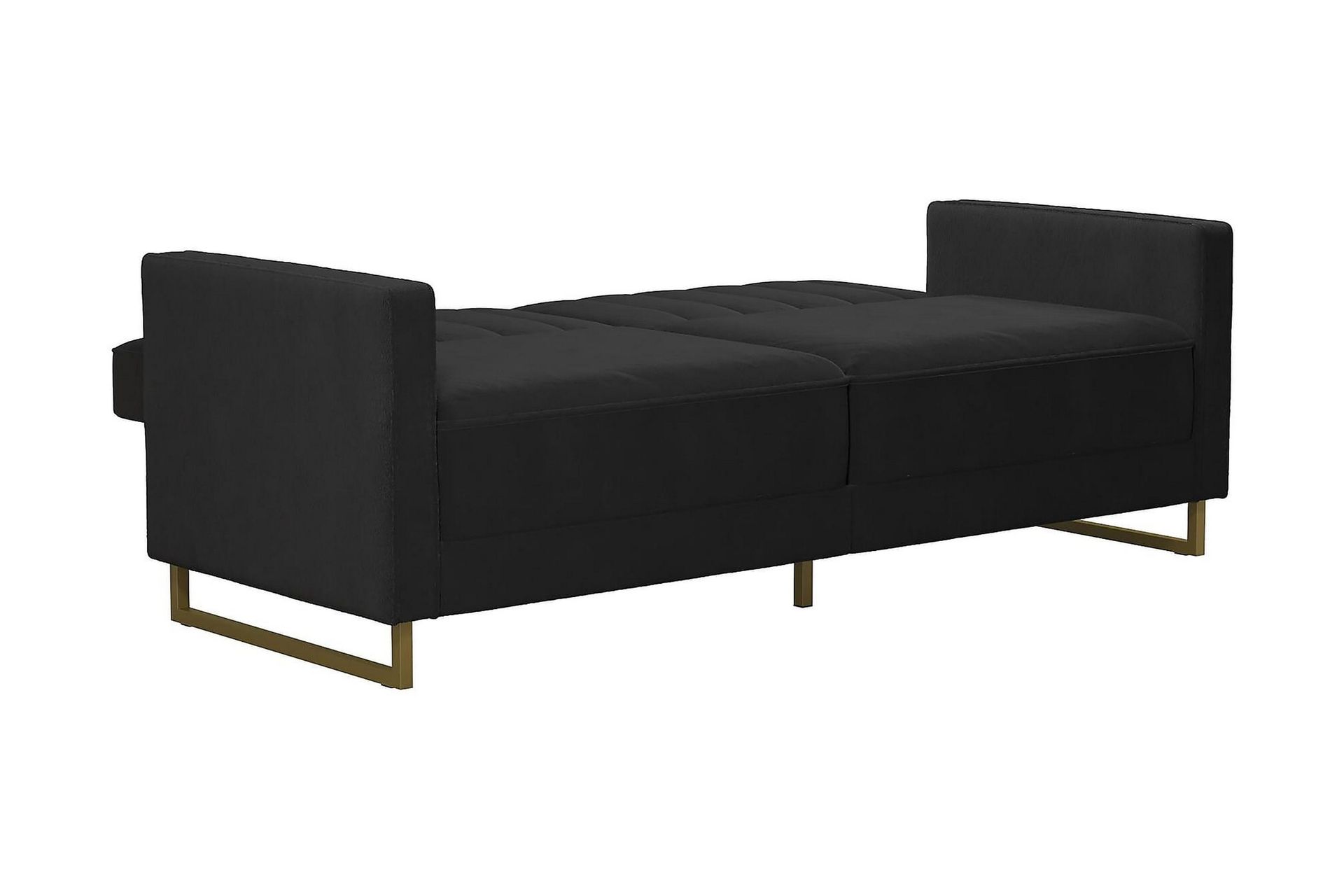 Skylar 2-seters Sovesofa Justerbar Fløyel/Svart/Messing - Novogratz - Møbler - Sofaer - Sovesofaer