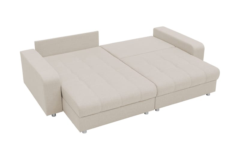 Smolmark Sovesofa med Sjeselong 3-seter - Beige - Møbler - Sofaer - Sovesofaer