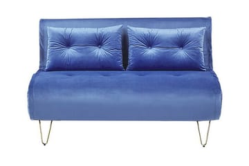 Sofa 2-seters fløyel marineblå VESTFOLD
