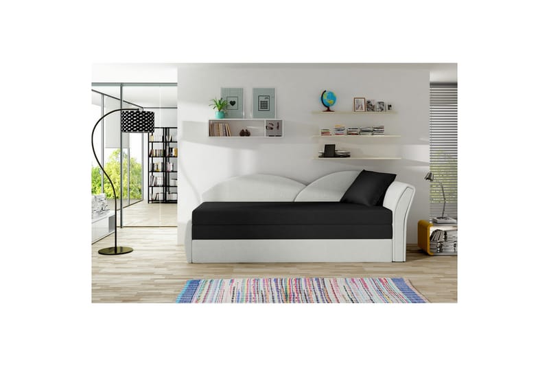 Sofa Eltap Aga 218x80x77 cm - Alova 04, Alova Pdp, Svart, Hvit, Høyre - Møbler - Sofaer - Sovesofaer