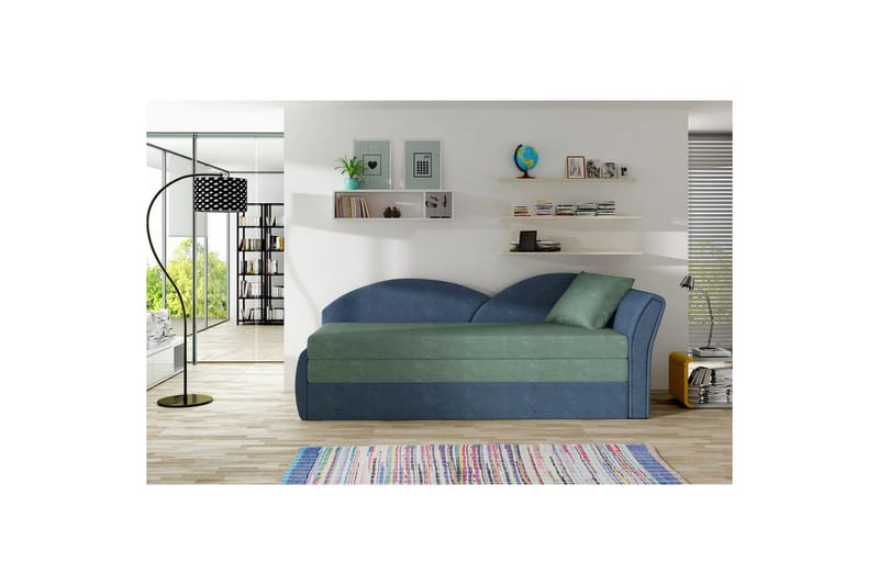 Sofa Eltap Aga 218x80x77 cm - Soro 34, Soro 76, Grønn, Blå, Høyre - Møbler - Sofaer - Sovesofaer