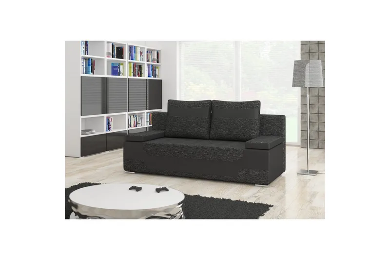 Sofa Eltap Area 200x90x92 cm - Berlin 02, Soft 11, Svart - Møbler - Sofaer - Sovesofaer