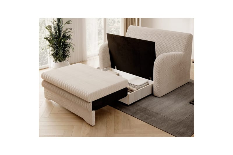 Sofa Eltap Ario 130x85x103 cm - Jarell 18, Lys Beige - Møbler - Sofaer - Sovesofaer