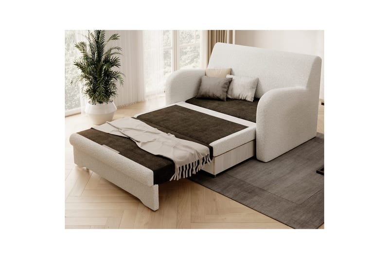 Sofa Eltap Ario 130x85x103 cm - Royal 01, Hvit - Møbler - Sofaer - Sovesofaer