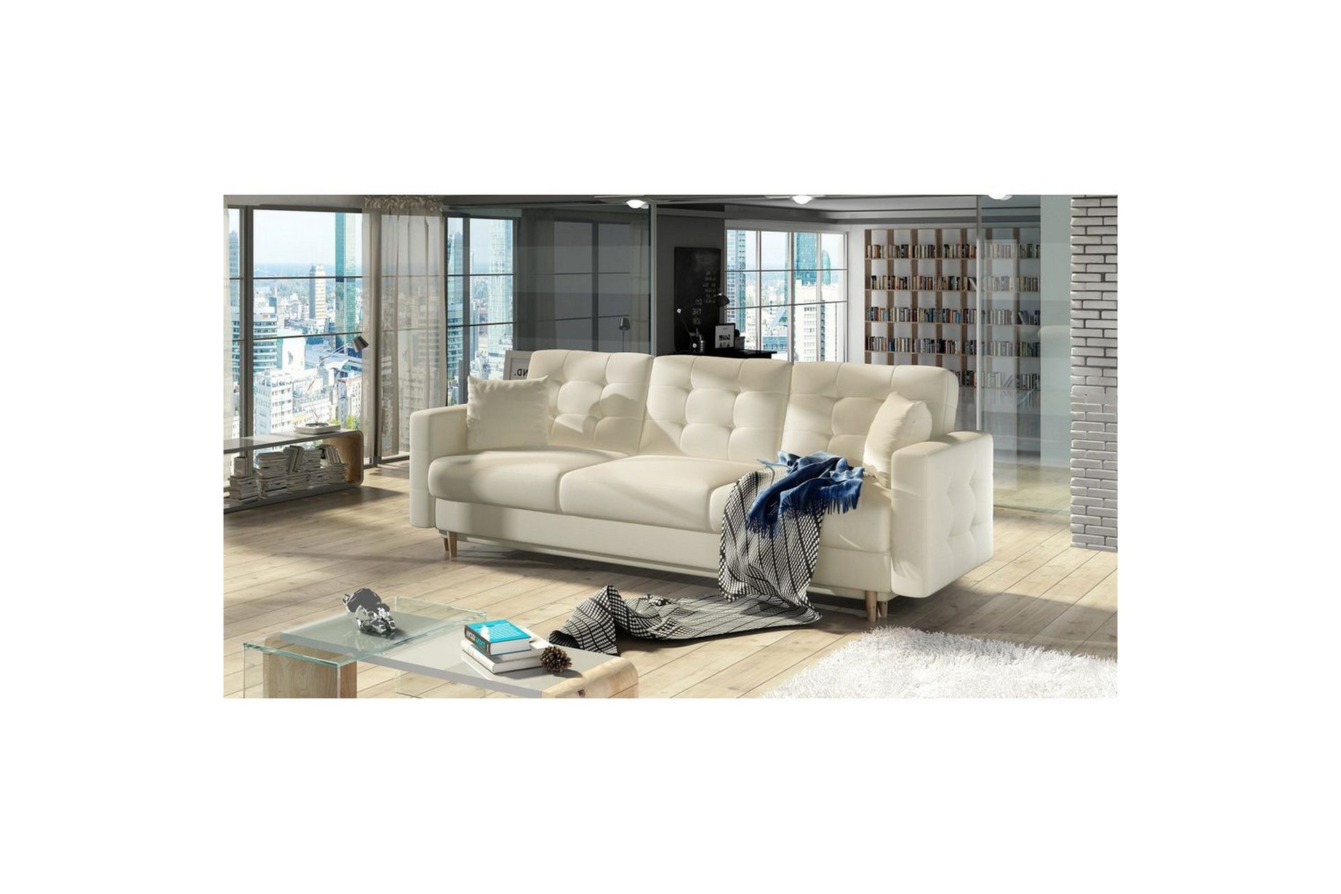 Sofa Eltap Asgard 233x93x92 cm - Soft 33, Beige