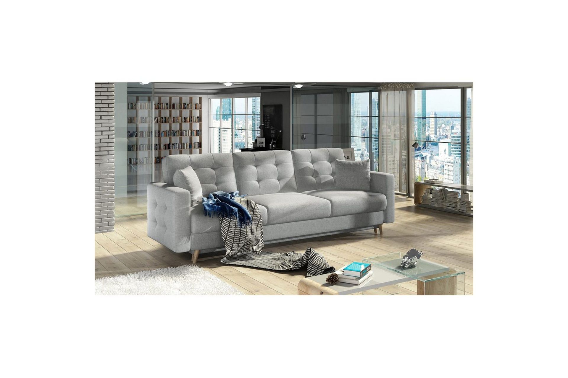 Sofa Eltap Asgard 233x93x92 cm - Solid 09, Beige