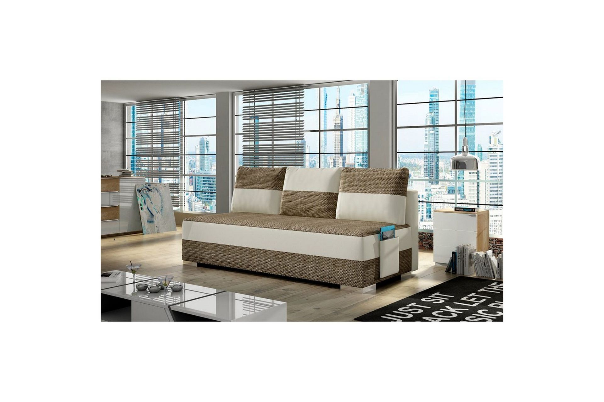 Sofa Eltap Atila 200x83x92 cm - Berlin 03, Soft 33, Beige