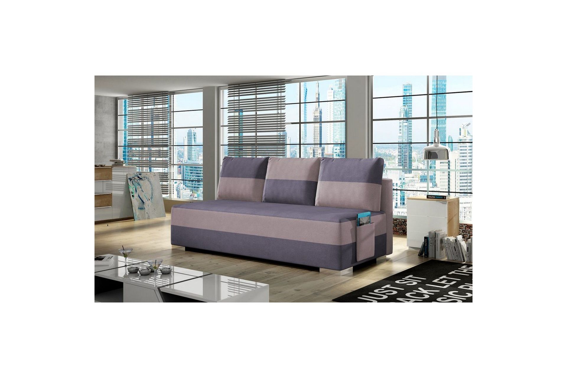 Sofa Eltap Atila 200x83x92 cm - Soro 65, Soro 61, Lilla, Rosa