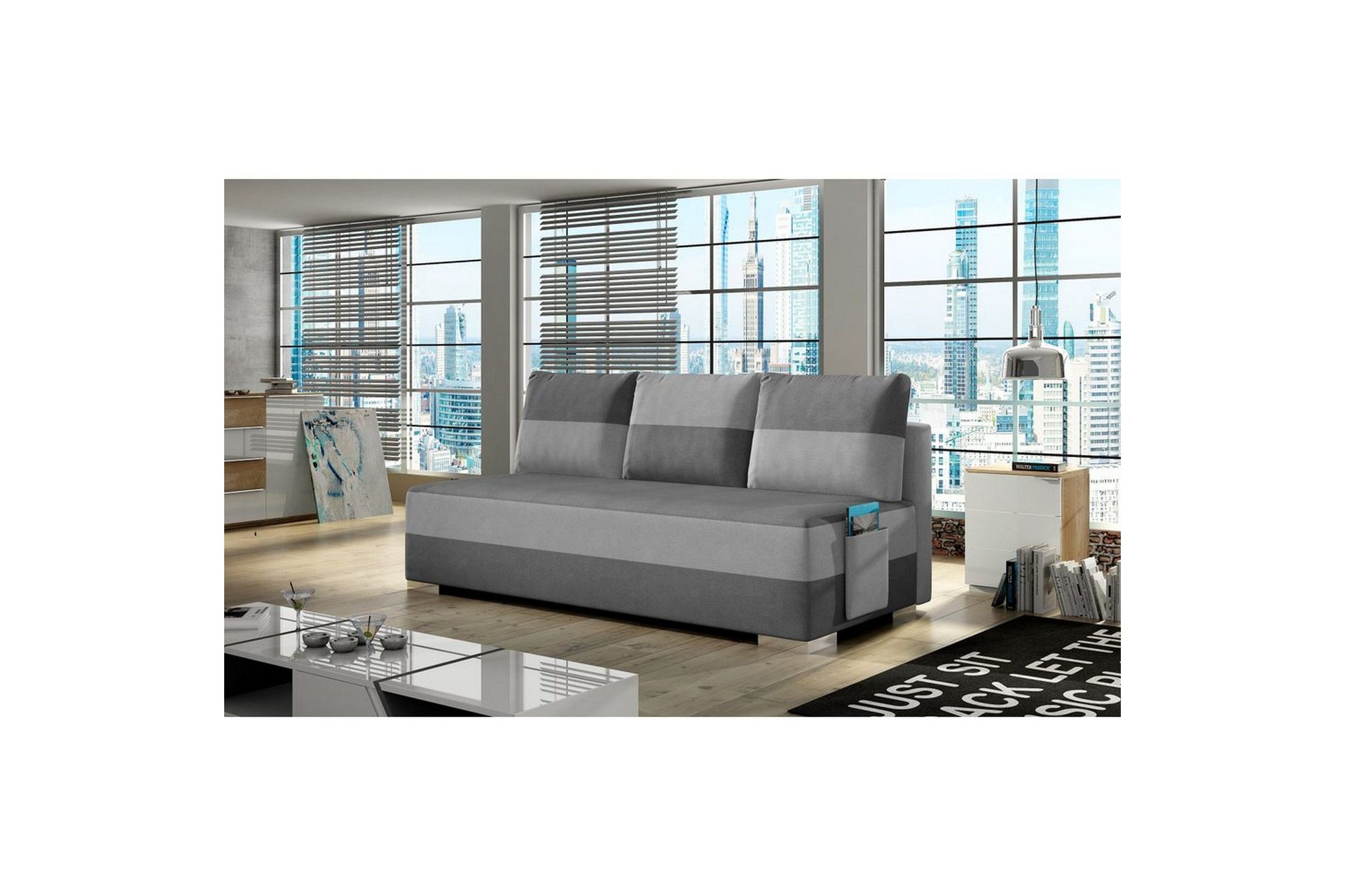 Sofa Eltap Atila 200x83x92 cm - Soro 93, Soro 83, Grå, Hvit