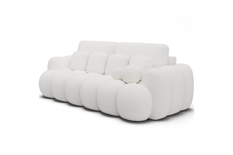Sofa Eltap Cotonn 256x105x119 cm - Paolli 01, Hvit - Møbler - Sofaer - Sovesofaer
