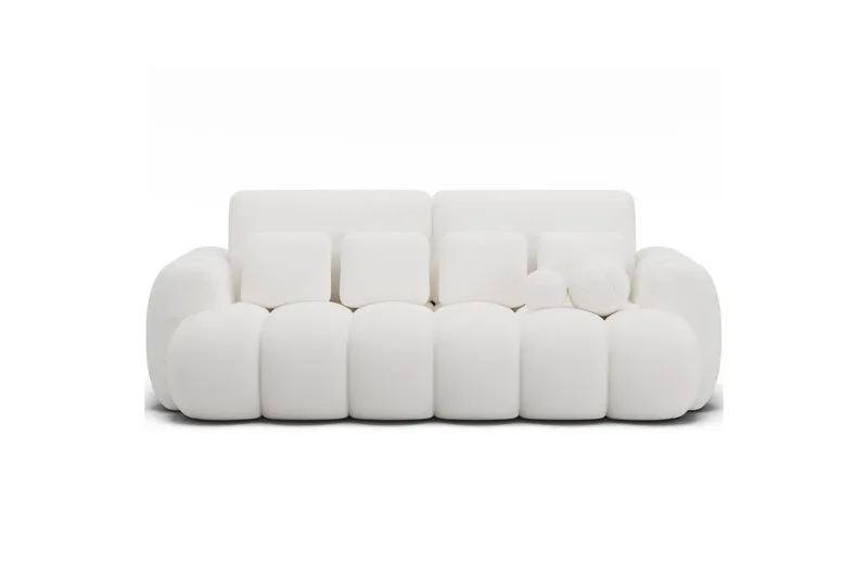 Sofa Eltap Cotonn 256x105x119 cm - Paolli 01, Hvit - Møbler - Sofaer - Sovesofaer