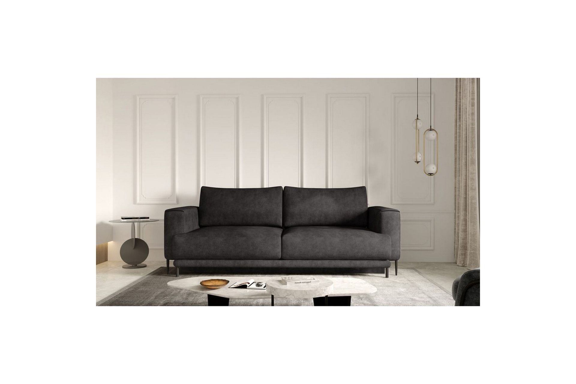 Sofa Eltap Dalia 248x84x95 cm - Leve 6, Mørk Grå