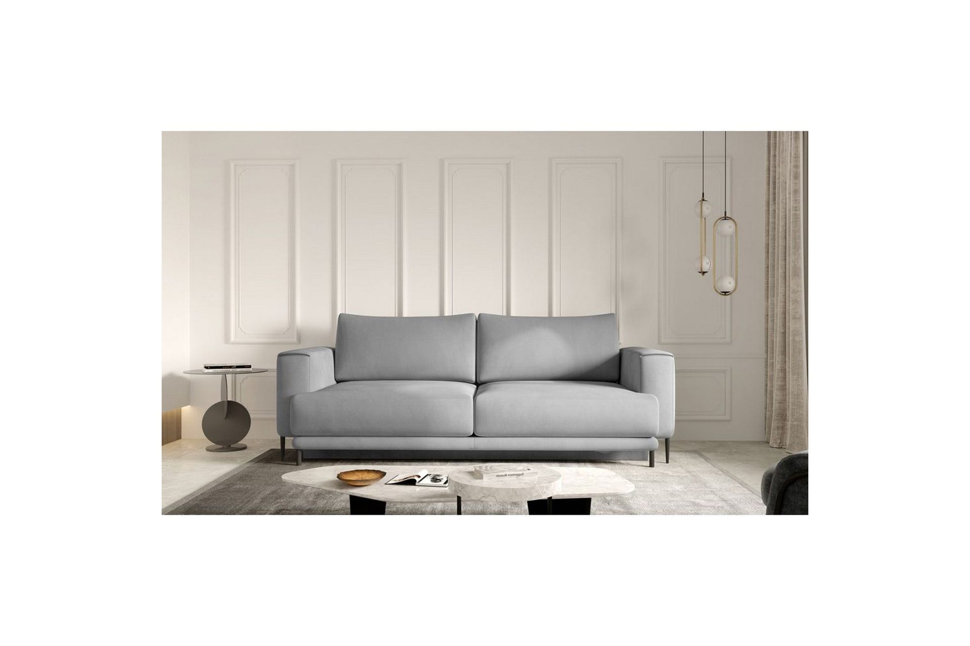 Sofa Eltap Dalia 248x84x95 cm - Nube 3, Lys Grå
