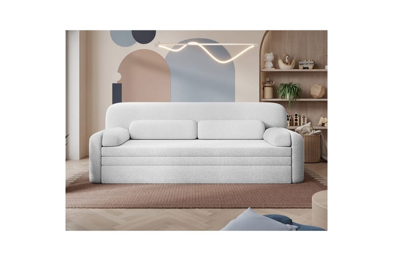 Sofa Eltap Elioss 236x89x87 cm - Royal 01, Hvit - Møbler - Sofaer - Sovesofaer