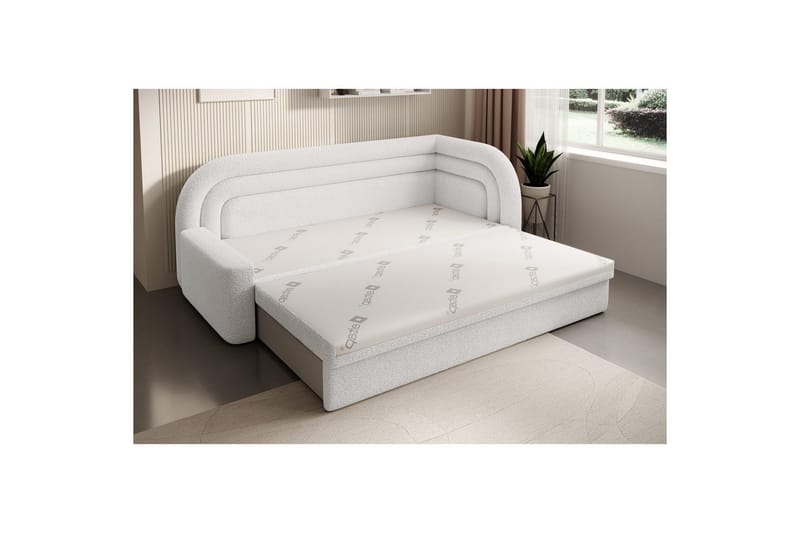 Sofa Eltap Fabillo 223x86x80 cm - Royal 01, Hvit, Høyre - Møbler - Sofaer - Sovesofaer