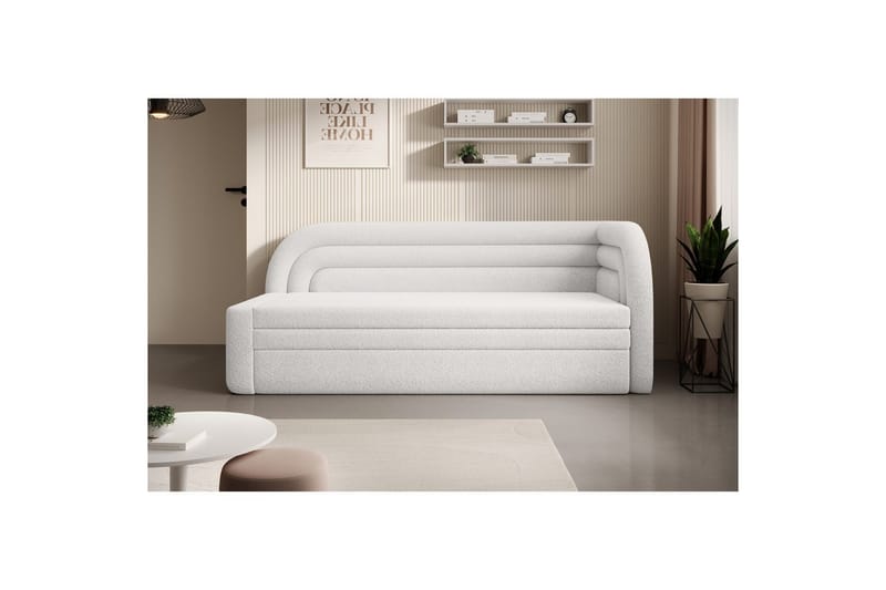 Sofa Eltap Fabillo 223x86x80 cm - Royal 01, Hvit, Høyre - Møbler - Sofaer - Sovesofaer