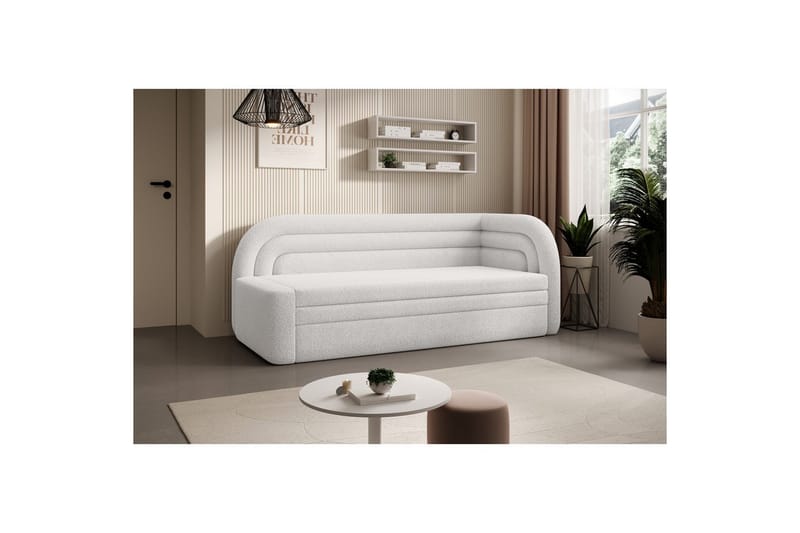 Sofa Eltap Fabillo 223x86x80 cm - Royal 01, Hvit, Høyre - Møbler - Sofaer - Sovesofaer