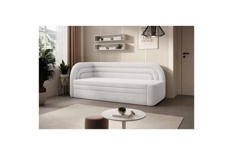 Sofa Eltap Fabillo 223x86x80 cm - Royal 01, Hvit, Venstre - Møbler - Sofaer - Sovesofaer