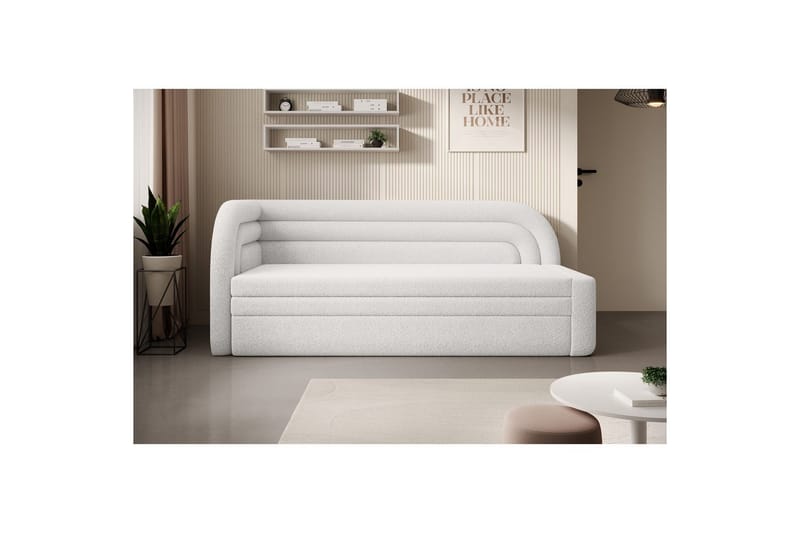 Sofa Eltap Fabillo 223x86x80 cm - Royal 01, Hvit, Venstre - Møbler - Sofaer - Sovesofaer