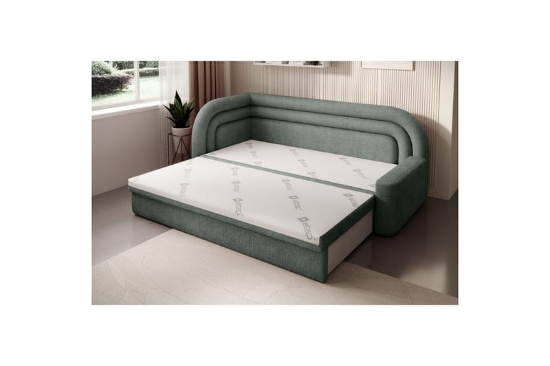 Sofa Eltap Fabillo 223x86x80 cm - Touch 100, Grønn, Venstre - Møbler - Sofaer - Sovesofaer