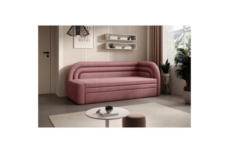 Sofa Eltap Fabillo 223x86x80 cm - Touch 24, rosa, Høyre - Møbler - Sofaer - Sovesofaer