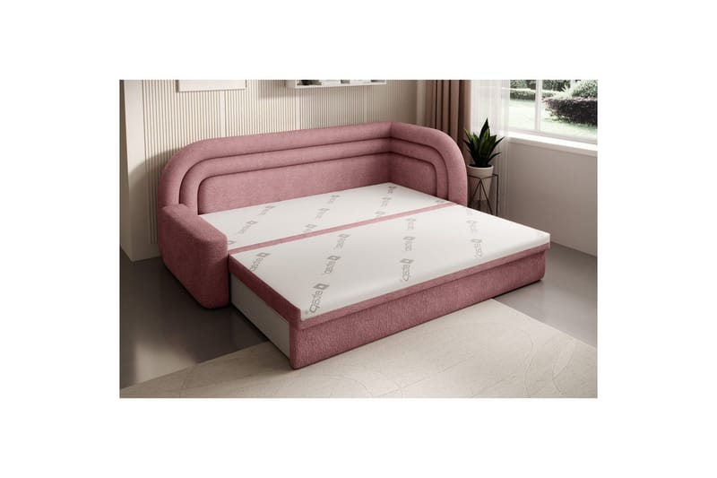 Sofa Eltap Fabillo 223x86x80 cm - Touch 24, rosa, Høyre - Møbler - Sofaer - Sovesofaer