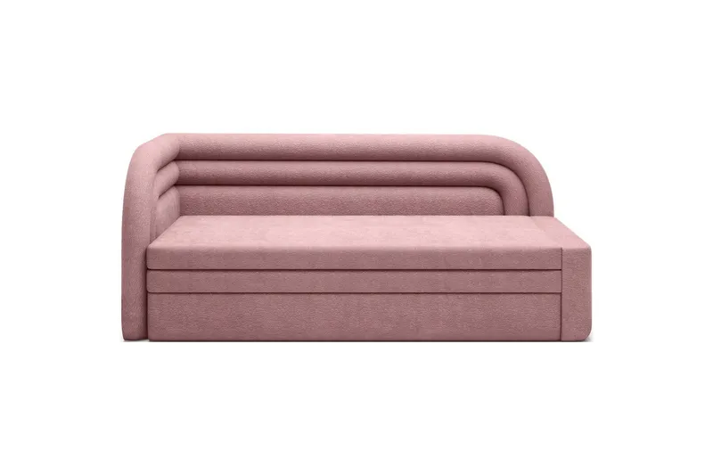 Sofa Eltap Fabillo 223x86x80 cm, Touch 24, rosa, Venstre