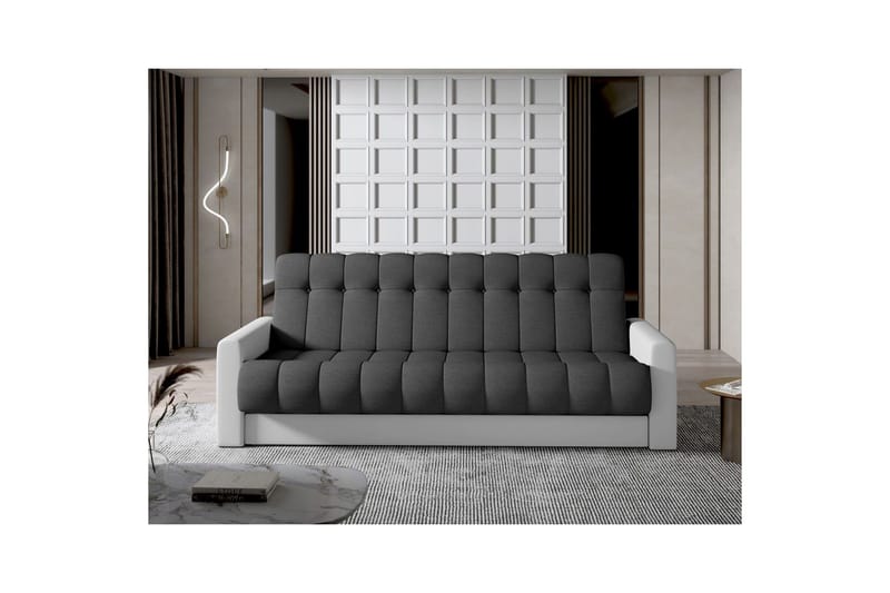 Sofa Eltap Garett 212x85x90 cm - Sawana 05, Soft 17, Grå, Hvit - Møbler - Sofaer - Sovesofaer