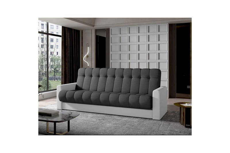 Sofa Eltap Garett 212x85x90 cm - Sawana 05, Soft 17, Grå, Hvit - Møbler - Sofaer - Sovesofaer