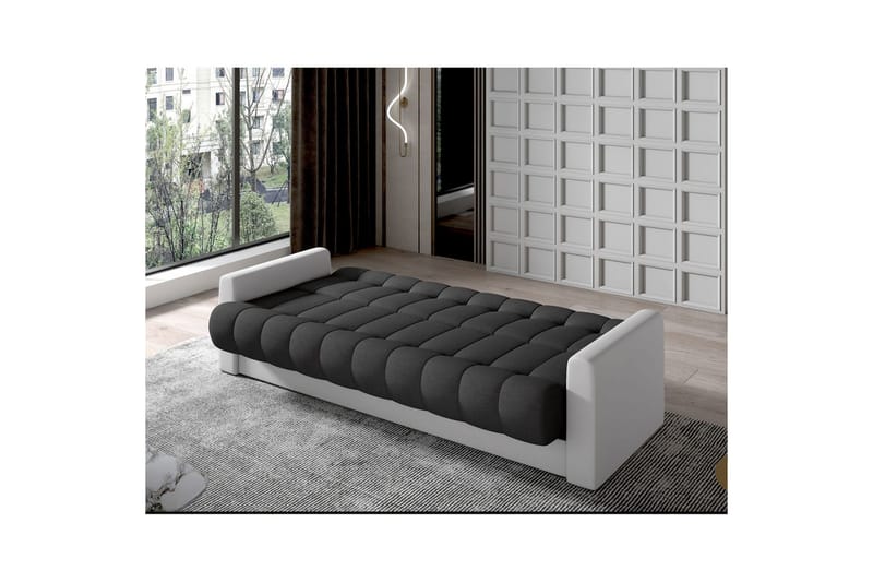 Sofa Eltap Garett 212x85x90 cm - Sawana 05, Soft 17, Grå, Hvit - Møbler - Sofaer - Sovesofaer