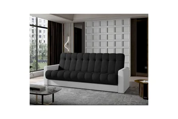 Sofa Eltap Garett 212x85x90 cm - Sawana 14, Soft 17, Svart, Hvit - Møbler - Sofaer - Sovesofaer