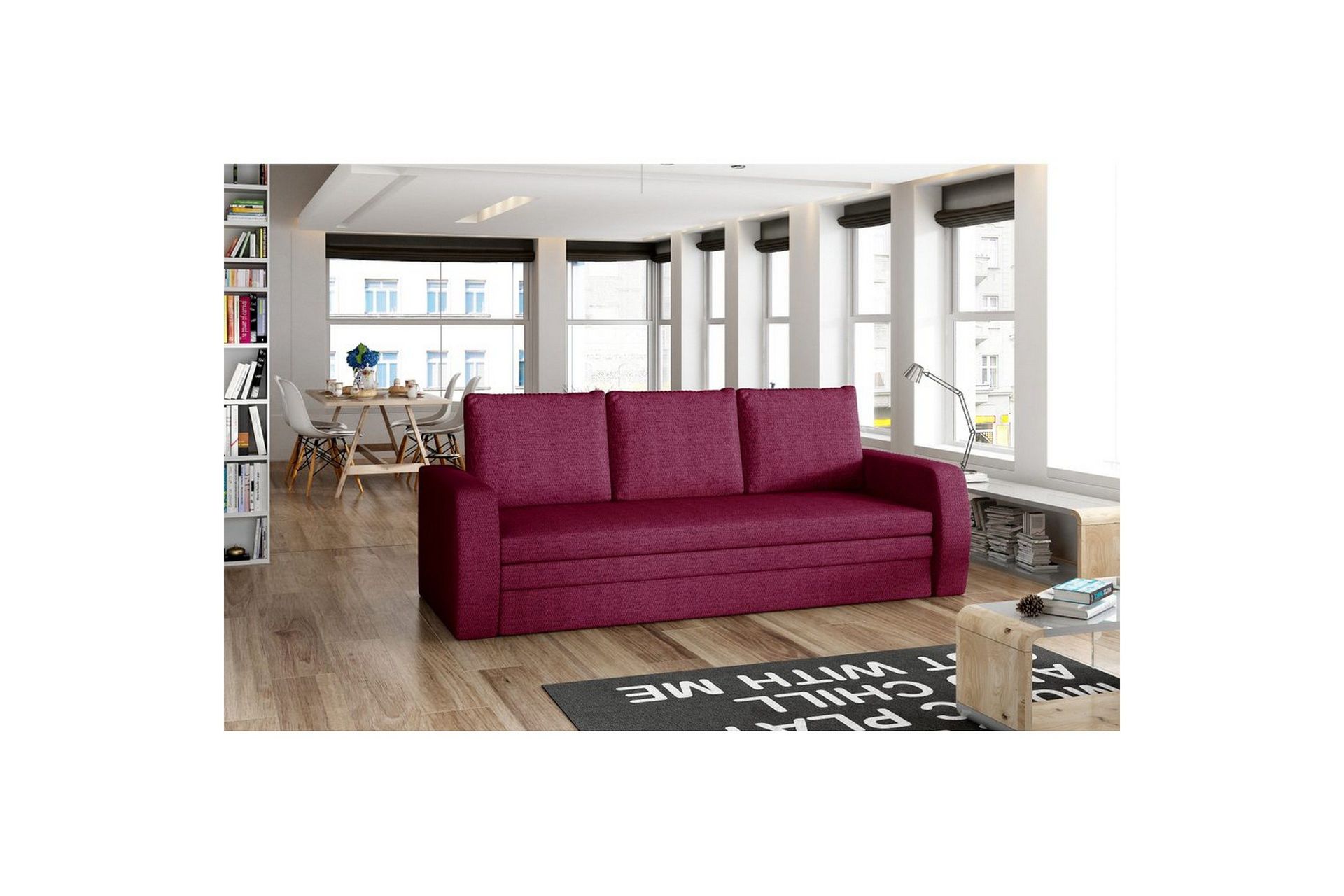 Sofa Eltap Inversa 220x83x89 cm - Malmo 63, Rød