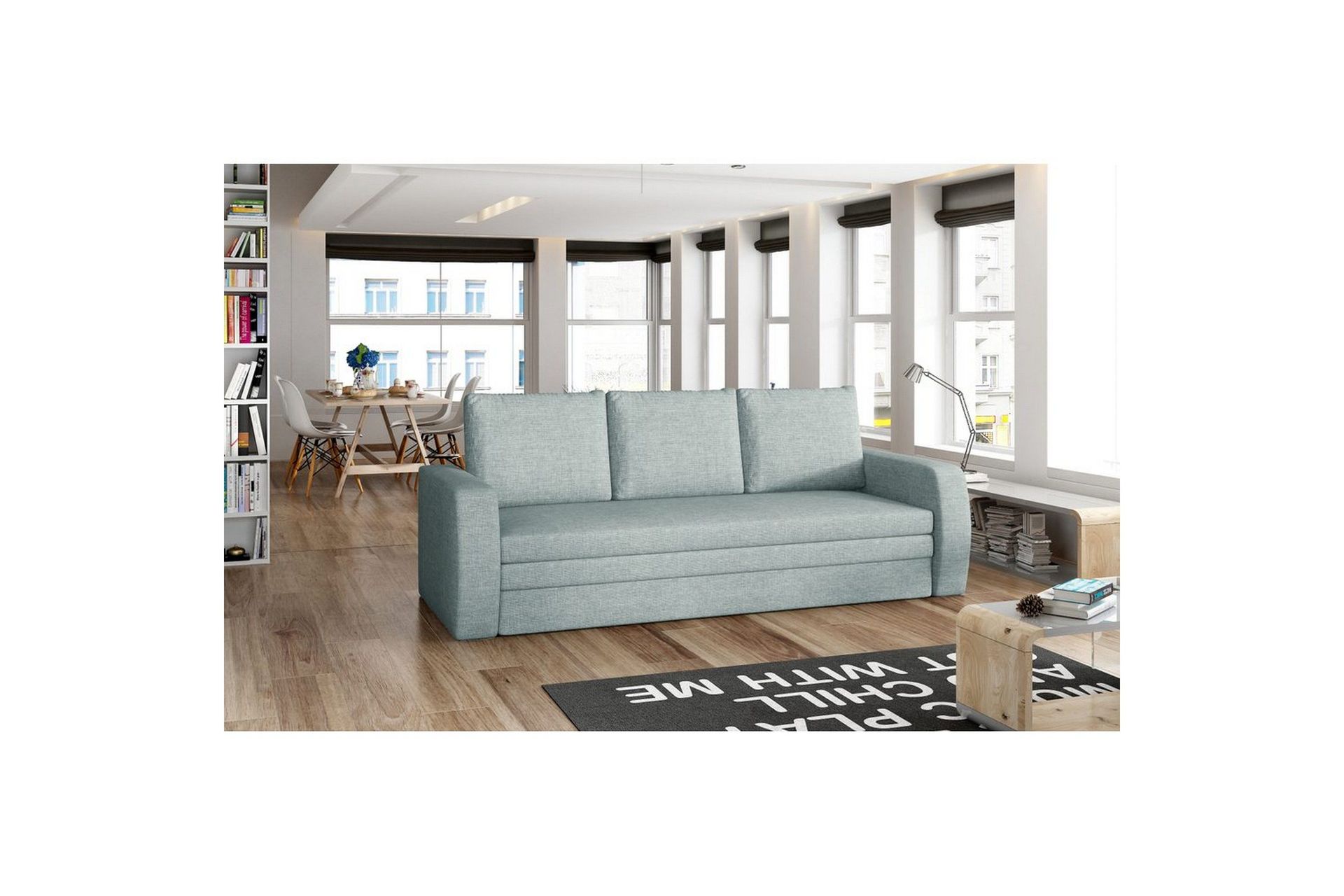 Sofa Eltap Inversa 220x83x89 cm - Trekk 70, Blå