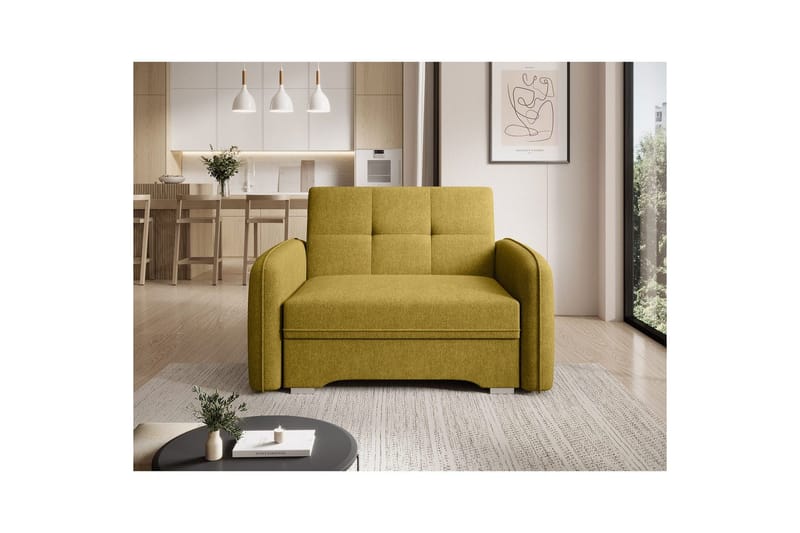 Sofa Eltap Laine 102x109x84 cm - Poco 50, Gul - Møbler - Sofaer - Sovesofaer