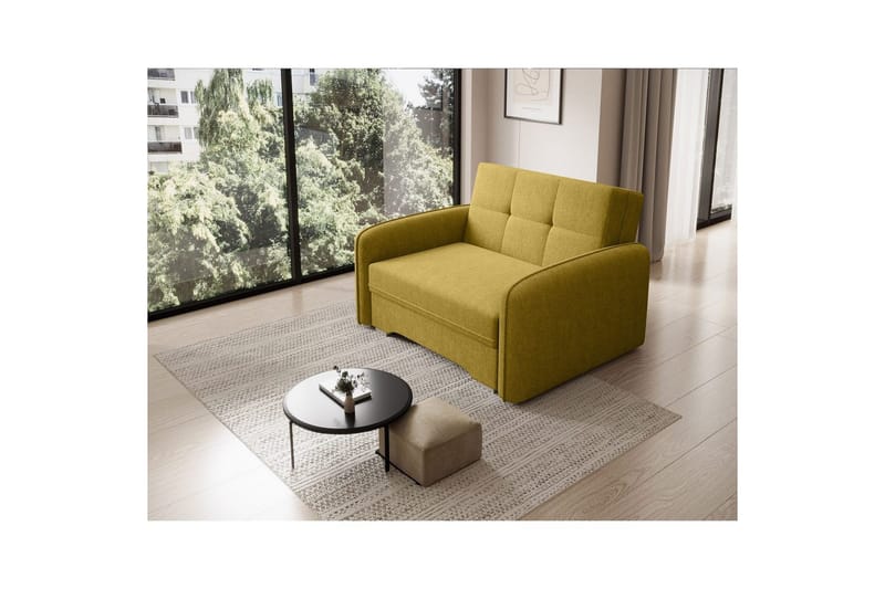 Sofa Eltap Laine 102x109x84 cm - Poco 50, Gul - Møbler - Sofaer - Sovesofaer