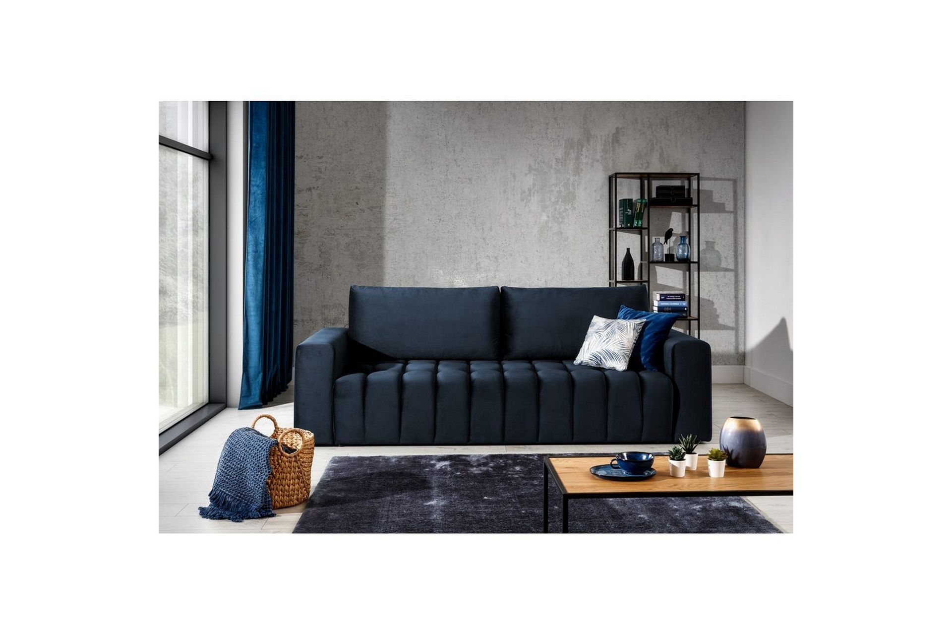 Sofa Eltap Lazaro 247x97x92 cm - Monolith 79, Mørk blå