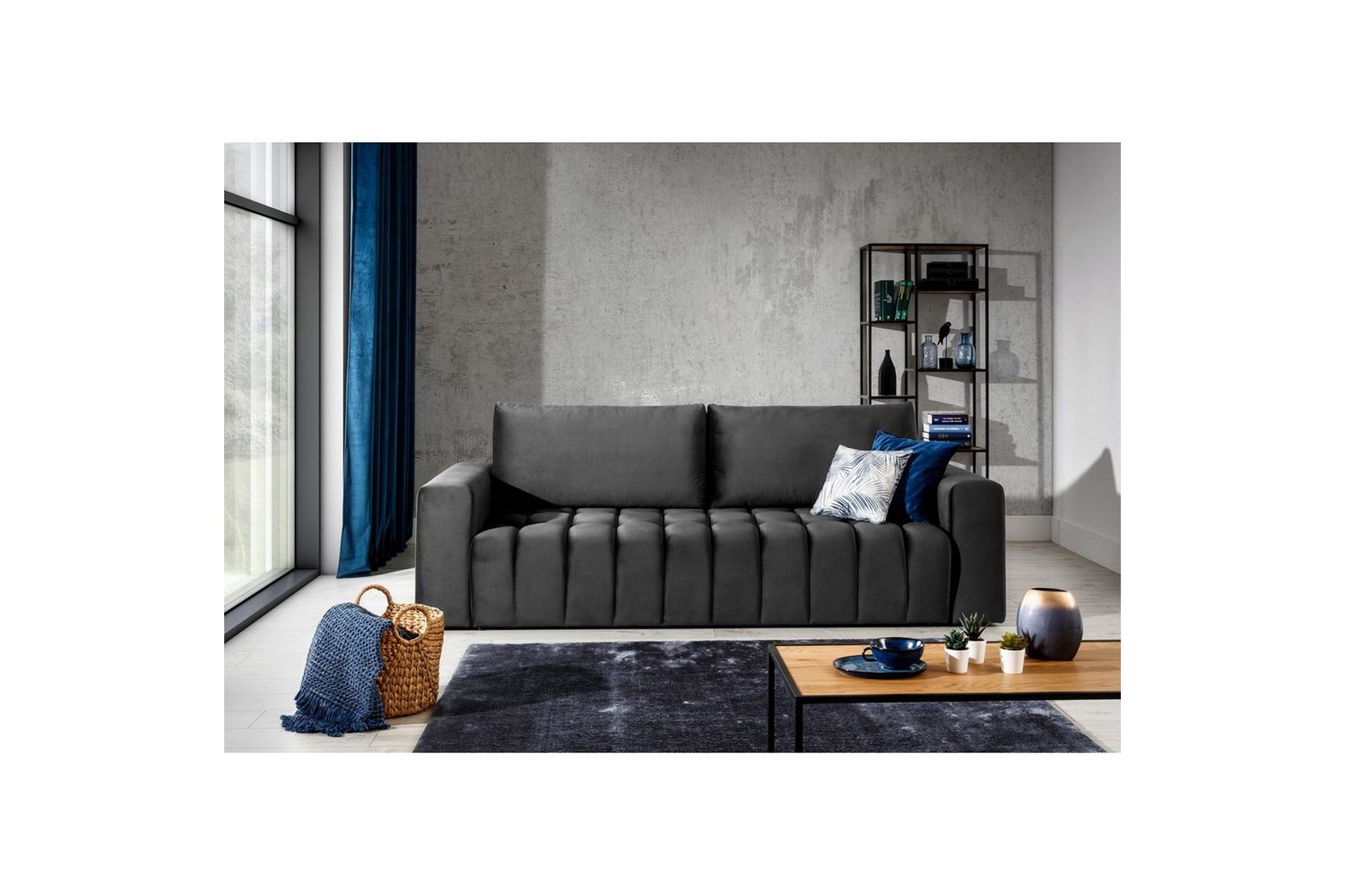 Sofa Eltap Lazaro 247x97x92 cm - Monolith 97, Mørk Grå
