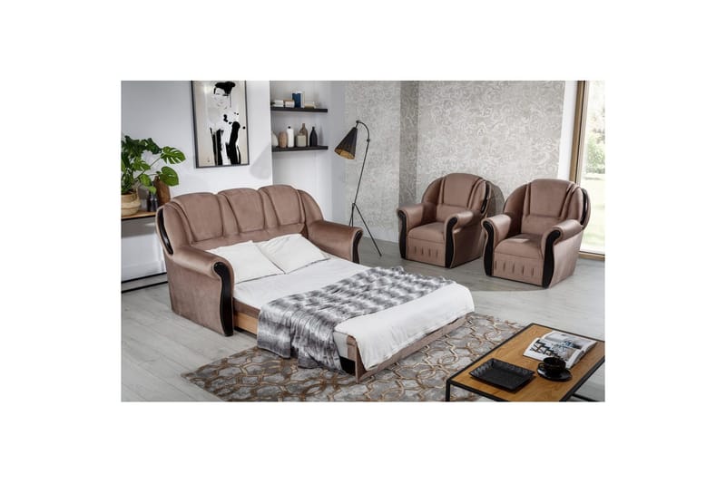 Sofa Eltap Lord 180x85x105 cm - Monolith 09, Mørk Beige - Møbler - Sofaer - Sovesofaer