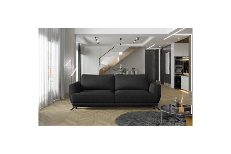 Sofa Eltap Megis 242x95x90 cm, Inari 100, Svart