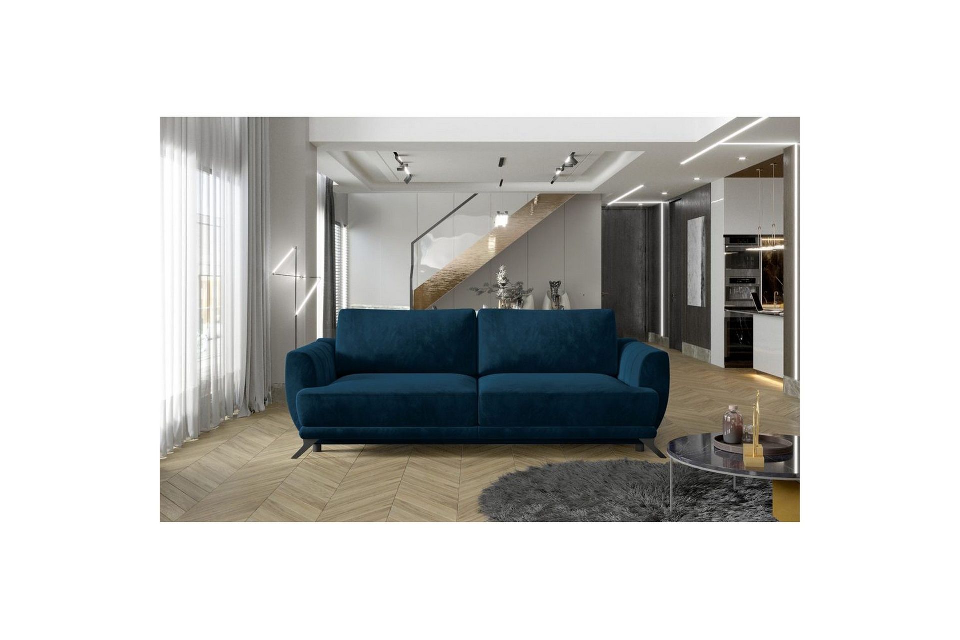 Sofa Eltap Megis 242x95x90 cm - Kronos 09, Mørk blå