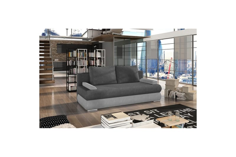 Sofa Eltap Milo 213x95x90 cm, Soro 93, Soro 83, Grå, Hvit