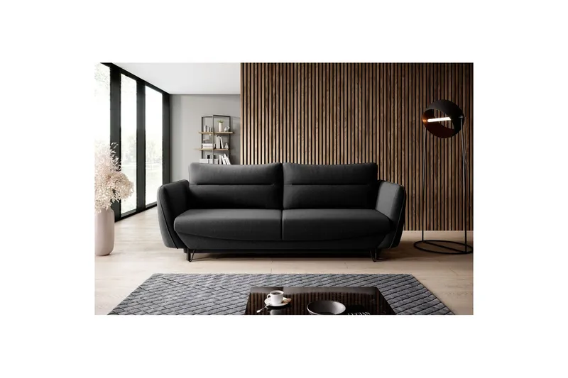 Sofa Eltap Silva 236x95x90 cm - Flores 10, Svart - Møbler - Sofaer - Sovesofaer